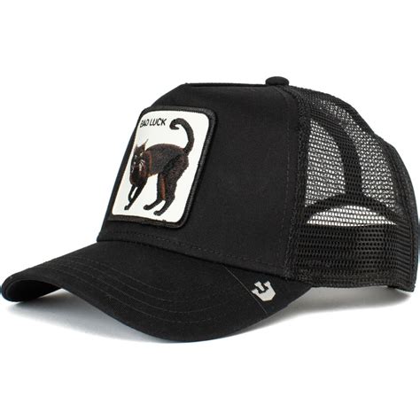 Goorin Bros Black Cat Bad Luck The Farm Black Trucker Hat