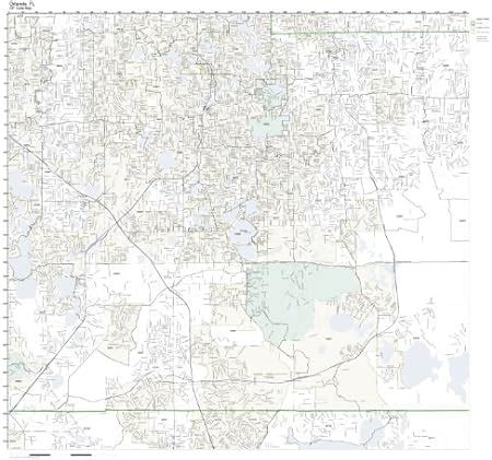 Zip Code Wall Map Of Orlando Fl Zip Code Map Laminated Amazon Ca My