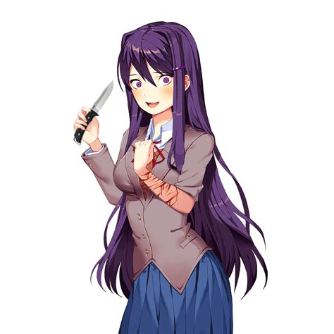 Yuri Holds A Knife Ddlc