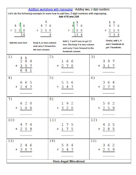 3rd Grade Math Worksheets Subtraction With Regrouping 3rd Grade 3