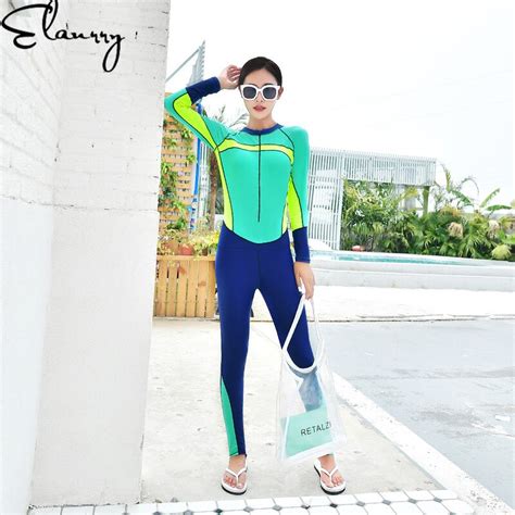 Big Promo Long Sleeves Long Pants Women Swimsuit Sport Swimwear Surfing Suits Diving Suits