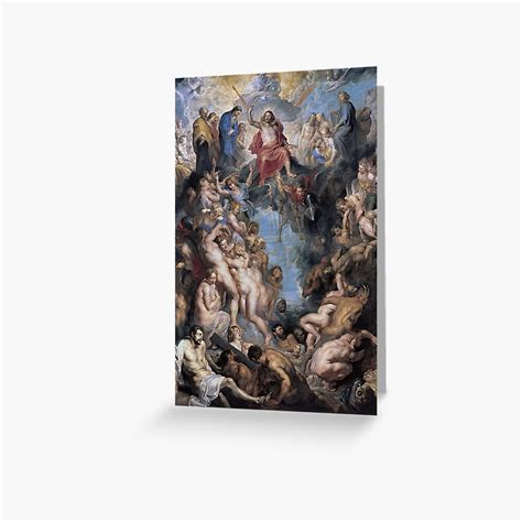 Peter Paul Rubens The Great Last Judgement Greeting Card By Onodera