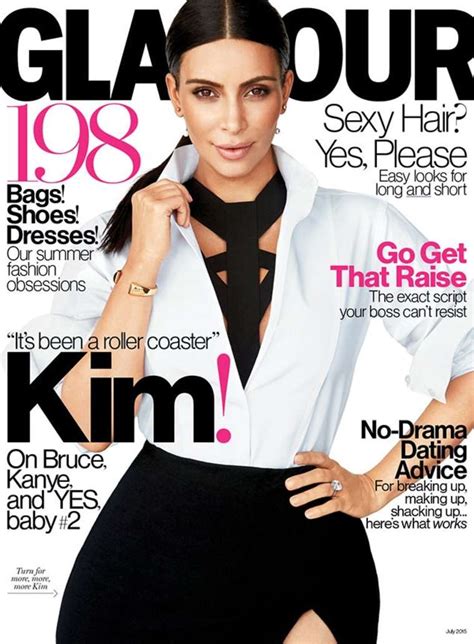 Kim Kardashian Glamour Magazine July 2015 Gotceleb