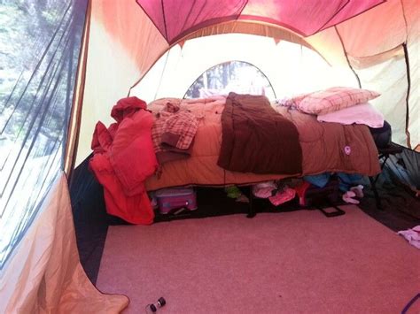 This tent with air mattress comes with a leg pump that pumps air into the inflatable mattress. Our 10x18 tent Camping on a cot & queen air mattress ...