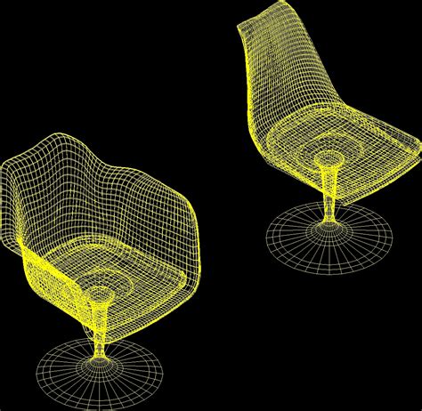 Tulip Chairs Dwg Block For Autocad • Designs Cad