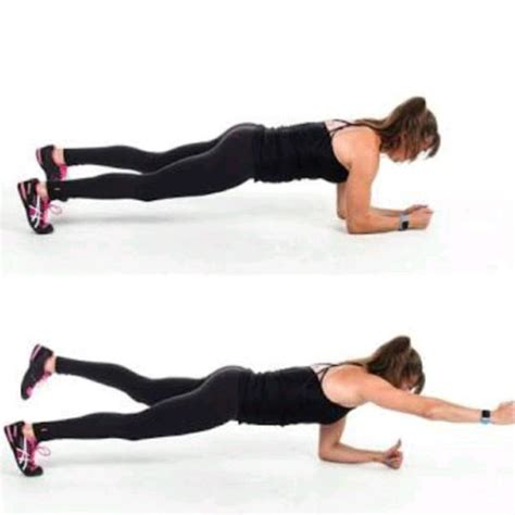 Elbow Plank With Right Arm Raise Hold 15 Seconds Exercise How To