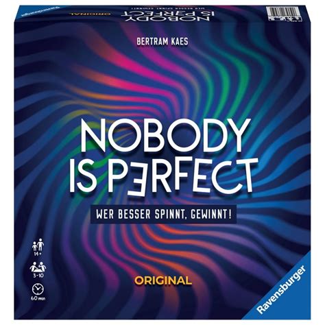 Ziel des spieles ist es einen rundkurs in möglichst kurzer zeit zurück zu legen. Ravensburger - Nobody is perfect Maxi Edition ...