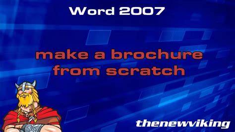 Once you have created your brochure, you can save it as a powerpoint file. make a brochure from scratch in word 2007 - YouTube
