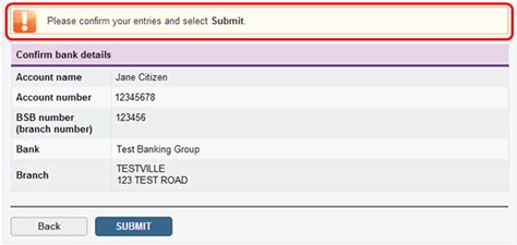 Bank will authorize this and also add the following details. Child Support online account help - Update bank details ...