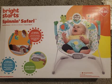 Bright Starts Spinnin Safari Vibrating Bouncer For Baby Ebay