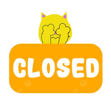 Sorry Closed Sign Vector Hd Images Closed Sign With Cat Illustration Vector Closed Sign Shop