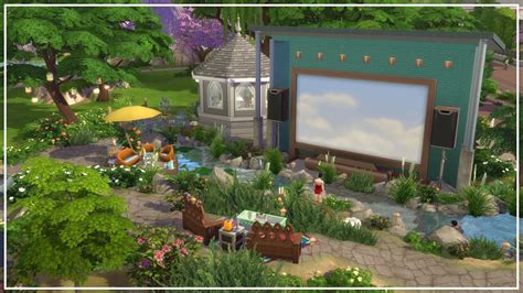 Outdoor Movie Theater I The Sims 4 I Speed Build Youtube