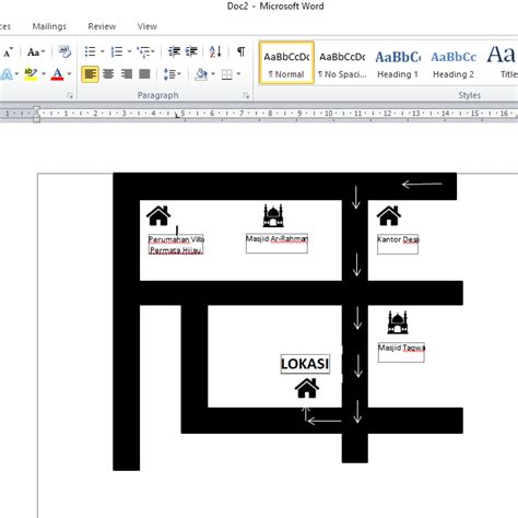 Cara Membuat Denah Di Microsoft Word Lengkapgambar