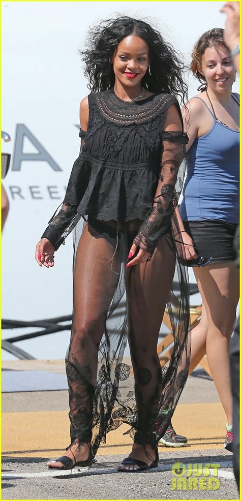 Rihanna S Super Sexy Sheer Dress Puts Her Legs On Display Photo