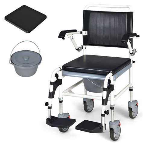 Buy Giantex 4 In 1 Bedside Commode Shower Wheelchair Commode Chair For