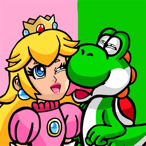 Peach And Yoshi By Robynhillzone1994 On Deviantart