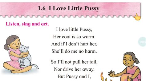 1 6 i love little pussy poem with explanation second standard balbharti youtube