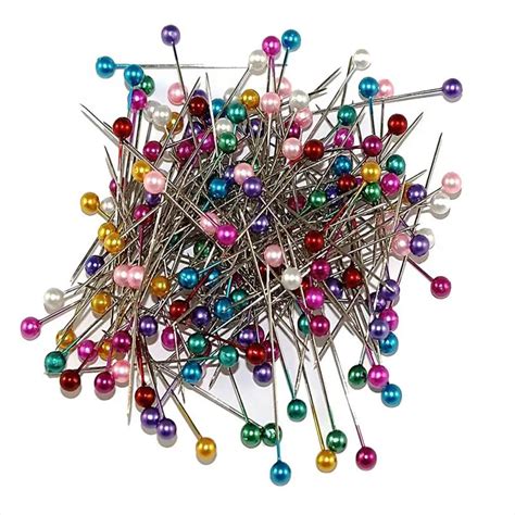 100pcs 36mm Sewing Head Pin Round Pearl Straight Pins Stainless Steel