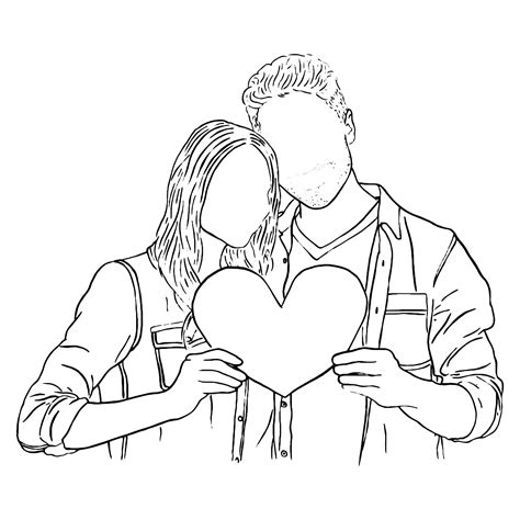 Premium Vector Hand Drawn Couple Line Art Minimal