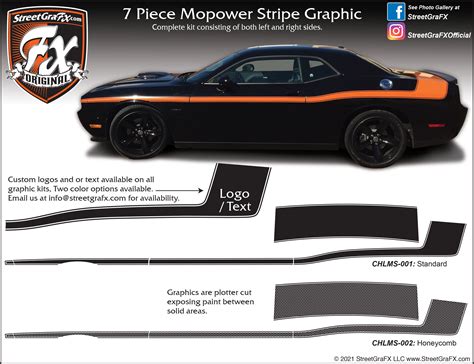 Dodge Challenger Stripes Racing Stripes Rt Graphics Streetgrafx