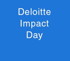 Deloitte Impact Day Events