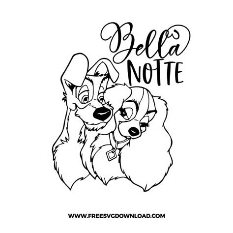 Lady And The Tramp Bella Notte Svg And Png Cut Files Free Svg Download