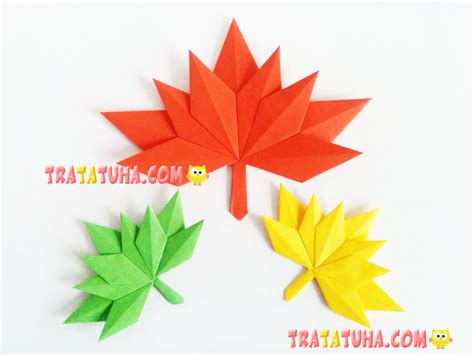 Origami Maple Leaf Step By Step Instruction
