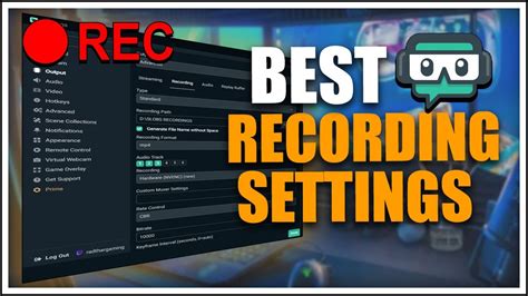 BEST SETTINGS For RECORDING VIDEOS With STREAMLABS OBS YouTube