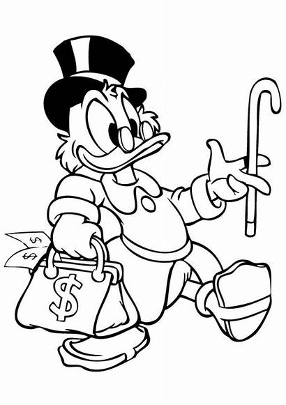 Scrooge Mcduck Coloring Pages Dagobert Fun