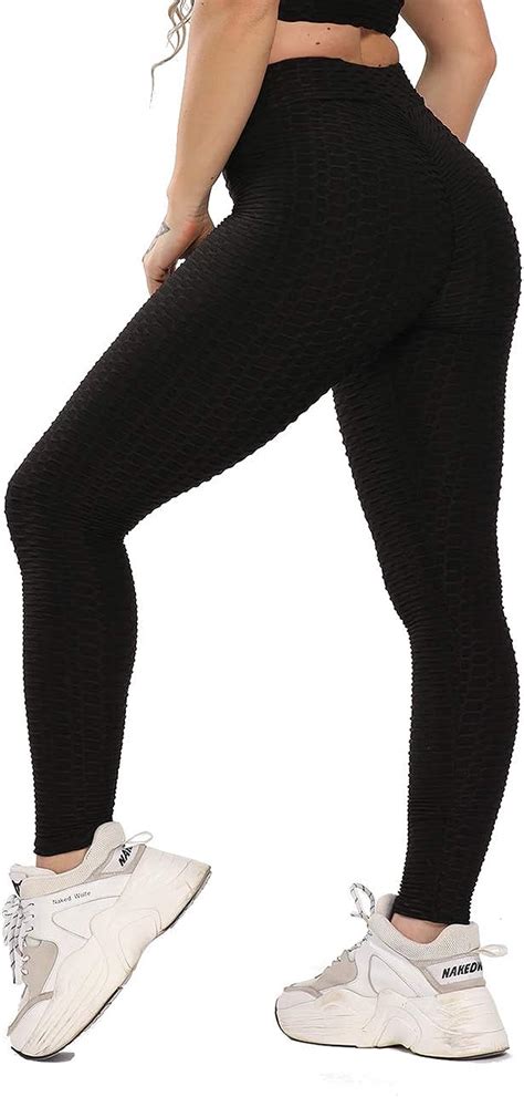 starbild women honeycomb textured anti cellulite compression leggings ruched butt lift leggings