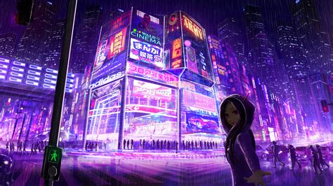 2560x1440 Cyberpunk Cityscape Girl Digital Art 1440p Resolution Hd 4k Wallpapersimages