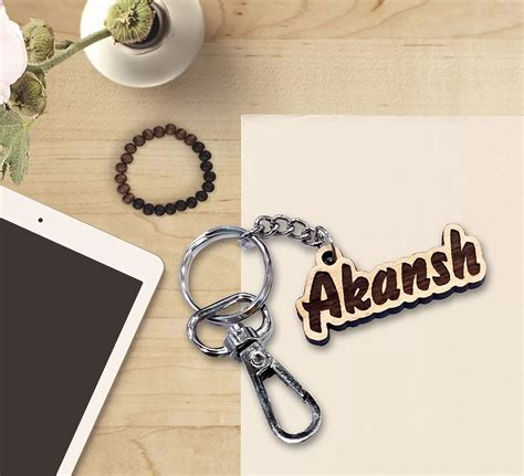 Customized Name Keychain For Girls Or Boys Wood Incredible Ts