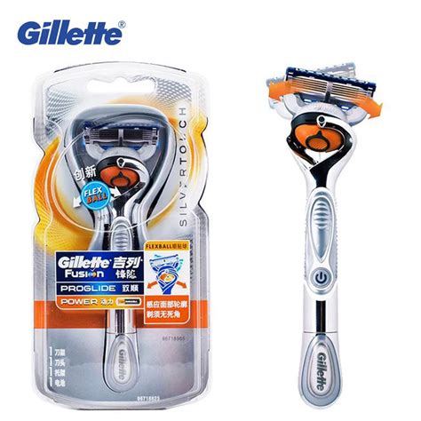 gillette fusion silver power proglide flexball shaving razor blades for men electric shaver