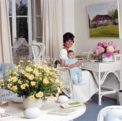 Audrey Hepburn Dotti Photographed With Her Son Luca In Her Bedroom By Henry Clarke For Vogue