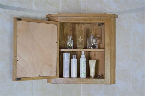 Solid Oak Wall Mounted Corner Bathroom Cabinet 701