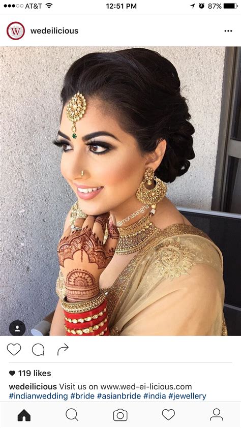 Indian Bridal Hairstyles Wedding Hairstyles Party Hairstyles Bridal Hair And Makeup Hair