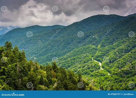 Dramatic View Of The Appalachian Mountains From Newfound Gap Road At