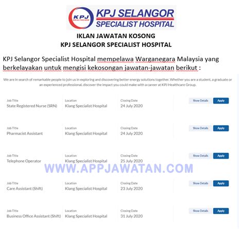 See more of kerja kosong port klang 2019 on facebook. Jawatan Kosong di KPJ Healthcare (Klang) - Appkerja Malaysia