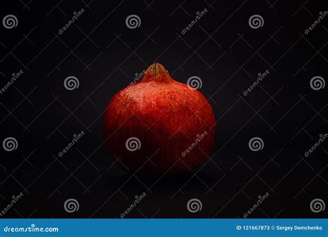 Pomegranate On A Black Background Stock Image Image Of Organic