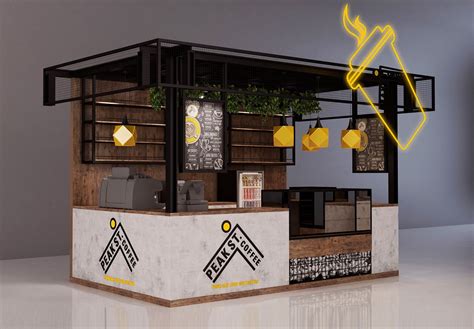 Coffee Kiosk On Behance Cafe Shop Design Kiosk Design Booth Design