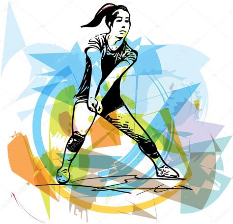 Maybe you would like to learn more about one of these? Ilustración del jugador de voleibol jugando — Archivo ...