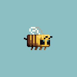 You could made a gif wben it's little wings flap up and down. bee pixel | Tumblr