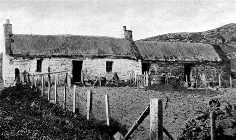 Tour Scotland Old Photograph Crofters Cottage Isle Of Lewis Scotland