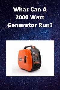 Since most refrigerators need around 2,200 starting watts and 700 running watts, having a generator that produces more is always a safe bet in case i've been using a 2000 watt generator to power a refrigerator and a small freezer during power outages in puerto rico for about ten years now. What Can A 2000 Watt Generator Run? - Generators Zone
