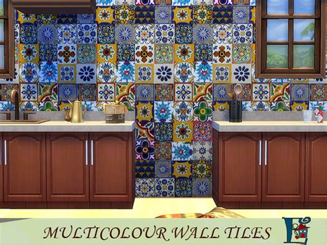 Sims 4 Ccs The Best Multicolour Wall Tiles By Evi