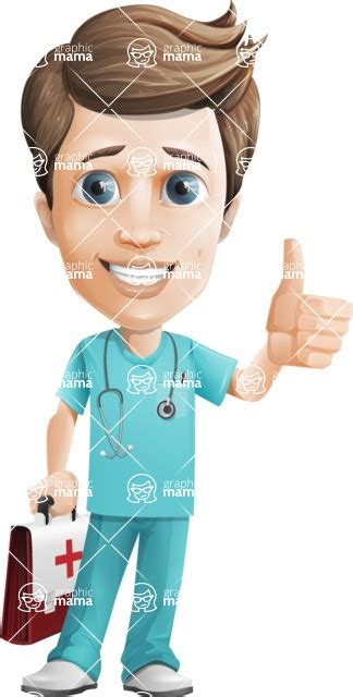 Young Doctor Cartoon Vector Character 112 Illustrations With