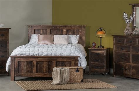 Elsmere Rustic Sawn Bedroom Set Countryside Amish Furniture