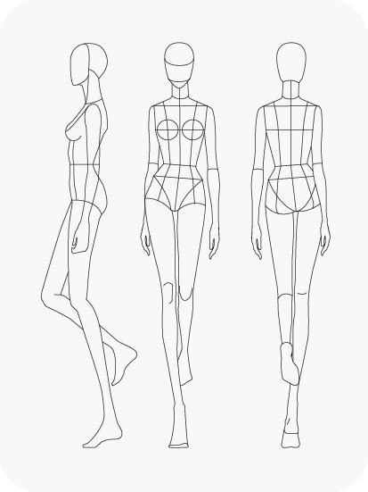 Download Fashion Figure Templates Prêt à Template Illustration