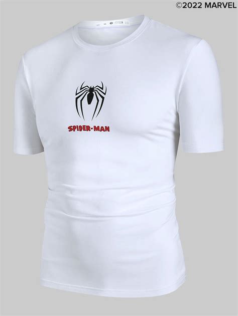 33 Off 2022 Marvel Spider Man Icon Print Short Sleeve T Shirt In