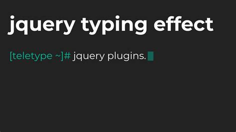 Jquery Typing Effect